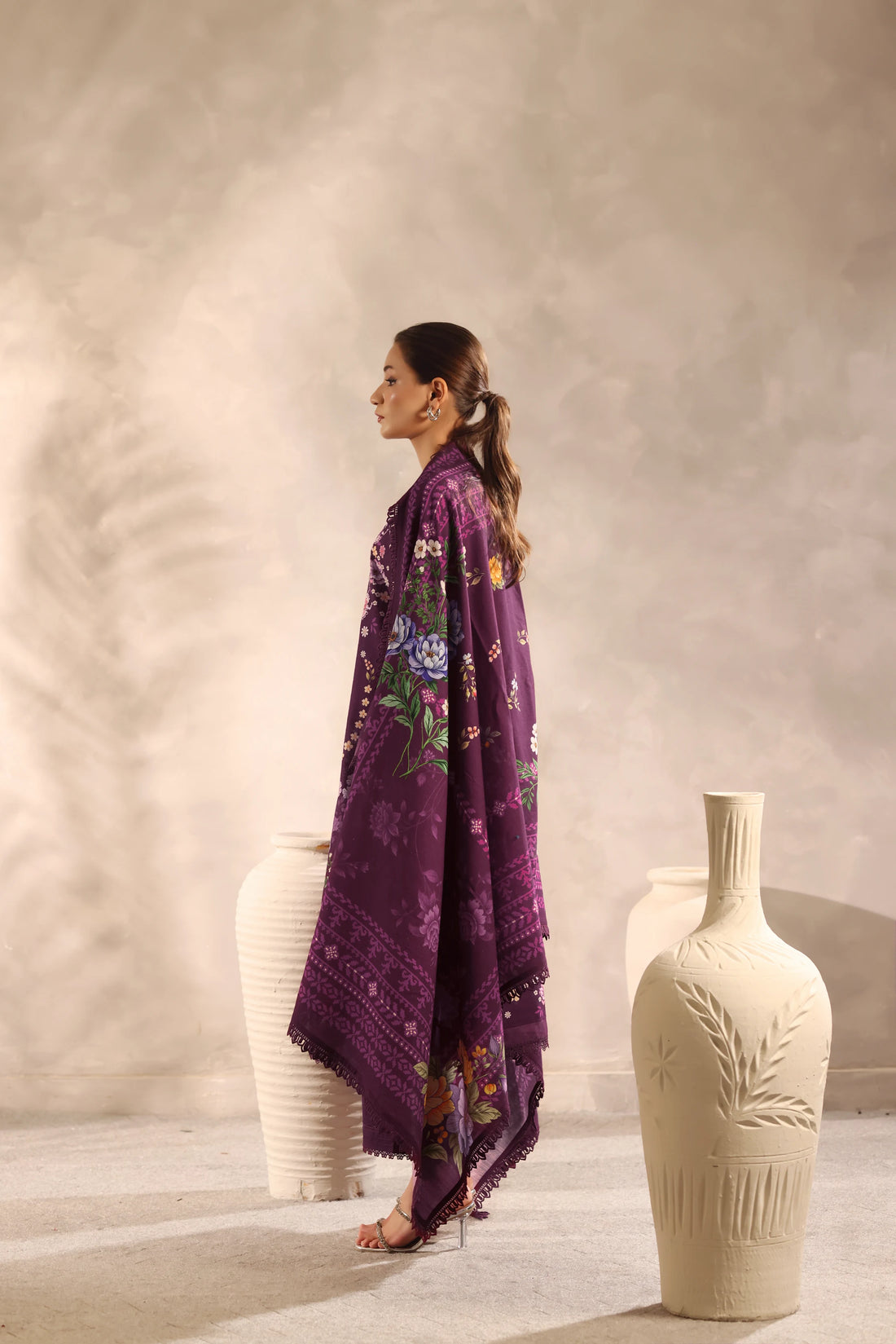 Muse Gulfam, Printed Khaddar Embroidered 3 Piece