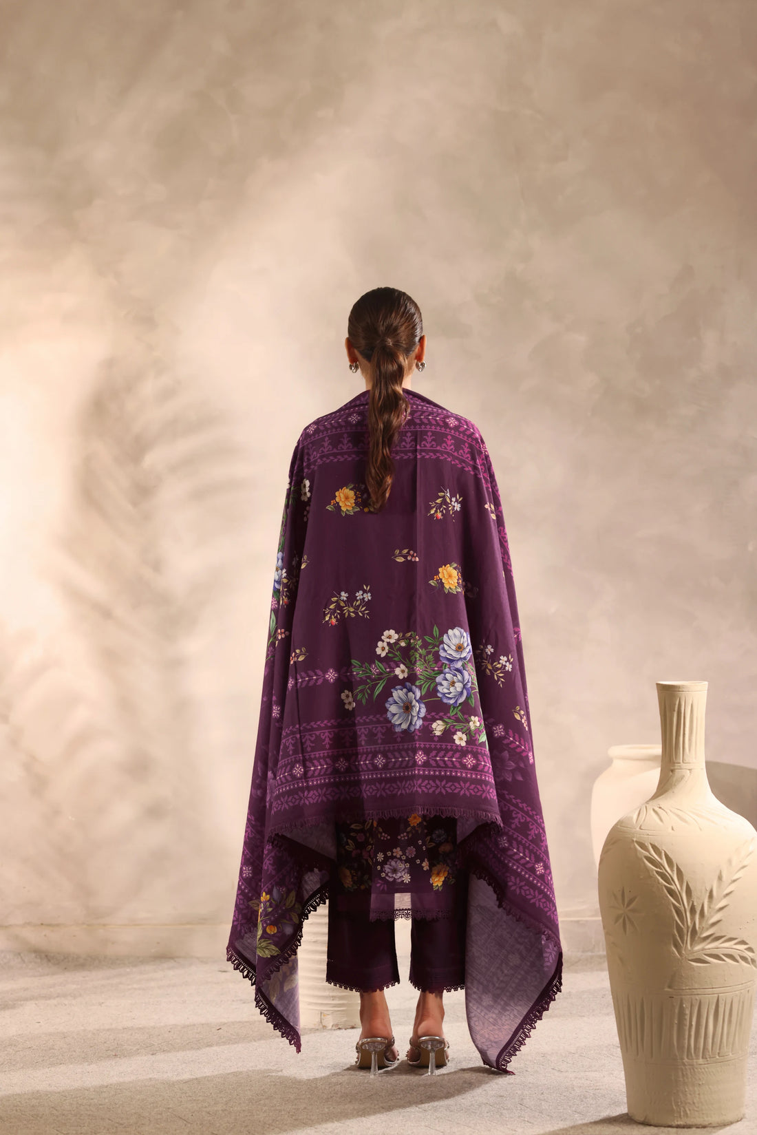 Muse Gulfam, Printed Khaddar Embroidered 3 Piece