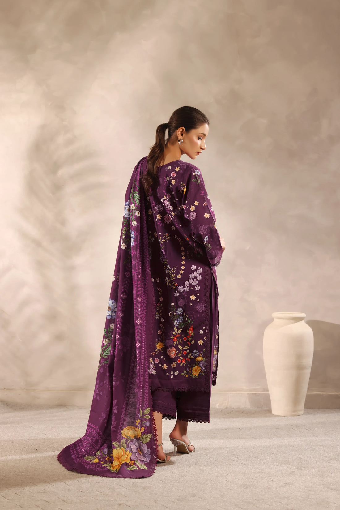 Muse Gulfam, Printed Khaddar Embroidered 3 Piece
