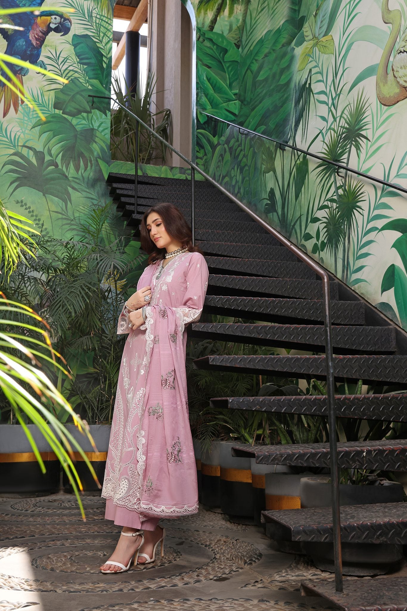 BLOOM PINK - Embroidered Lawn 3 Piece