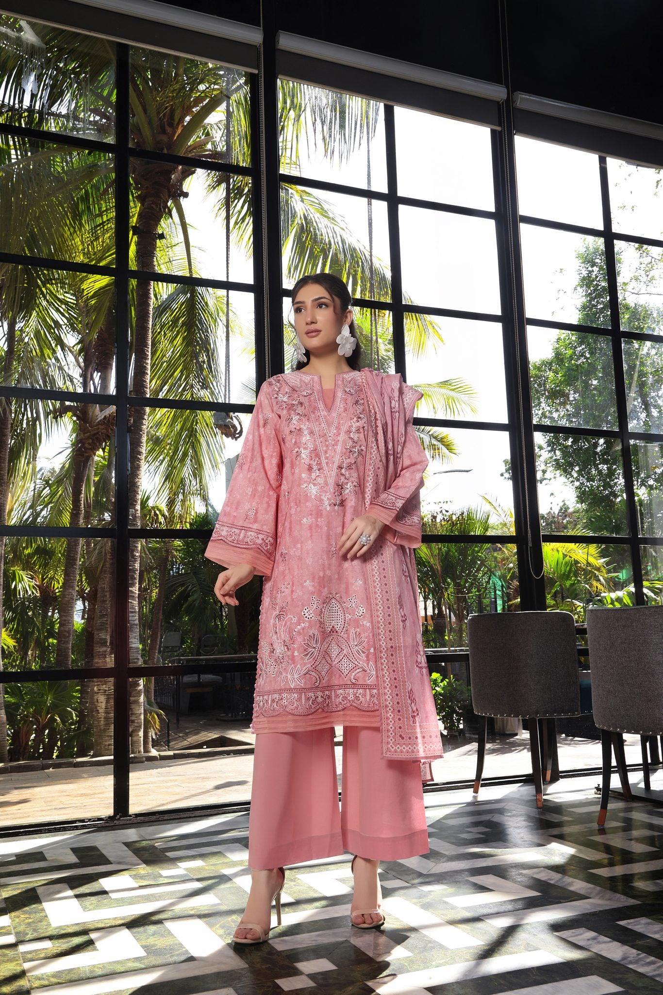 Coco Sage, Embroidered Lawn 3 Piece