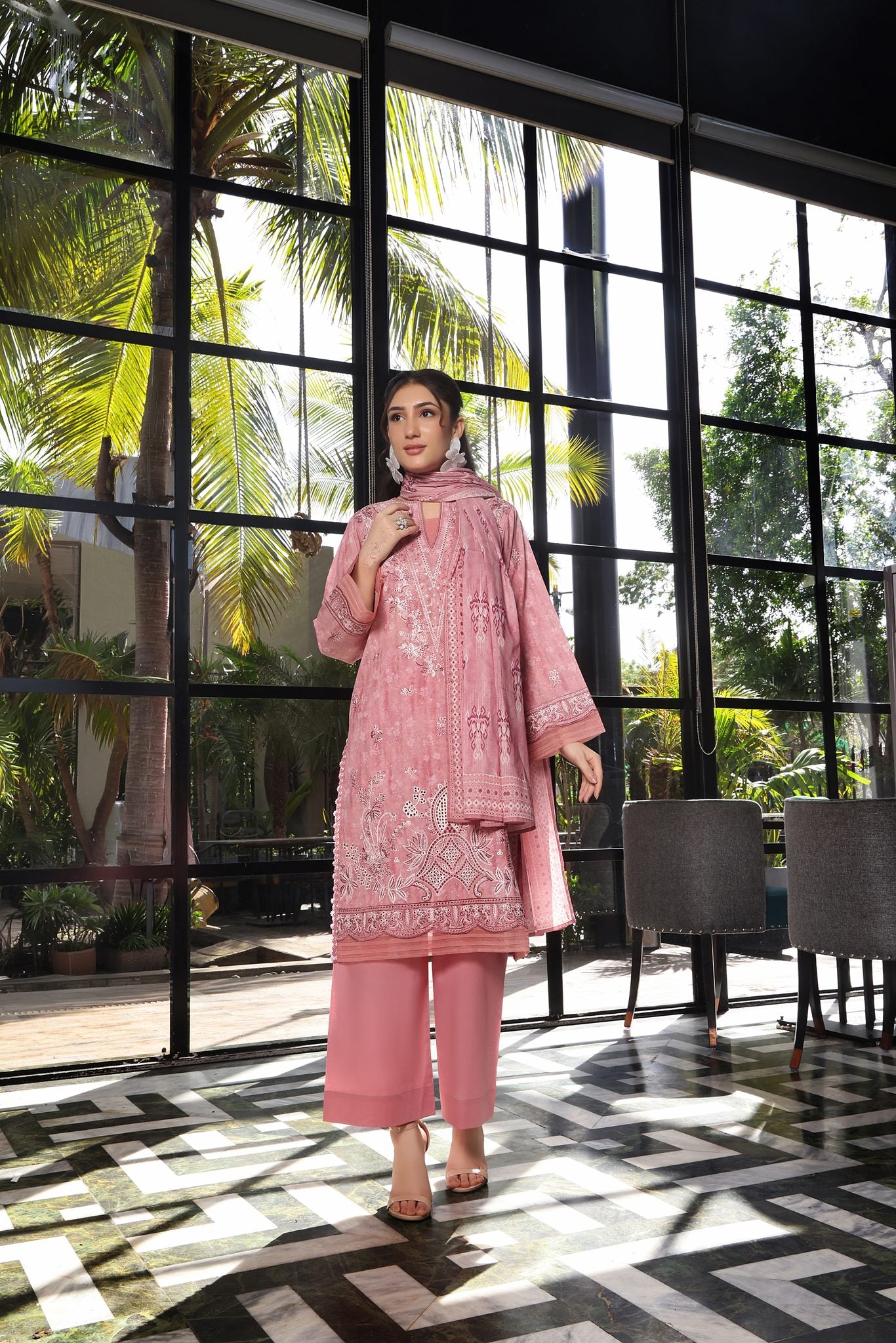 Coco Sage, Embroidered Lawn 3 Piece