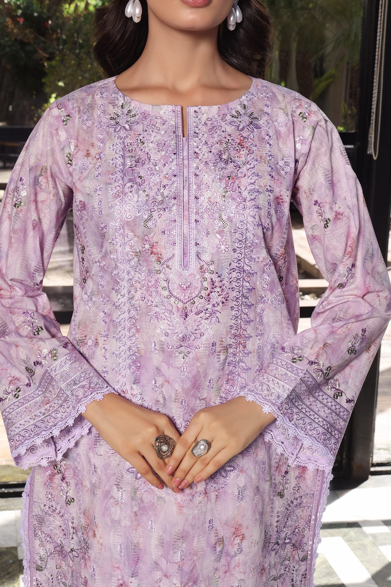 Coco Blush Pink, Embroidered Lawn 3 Piece