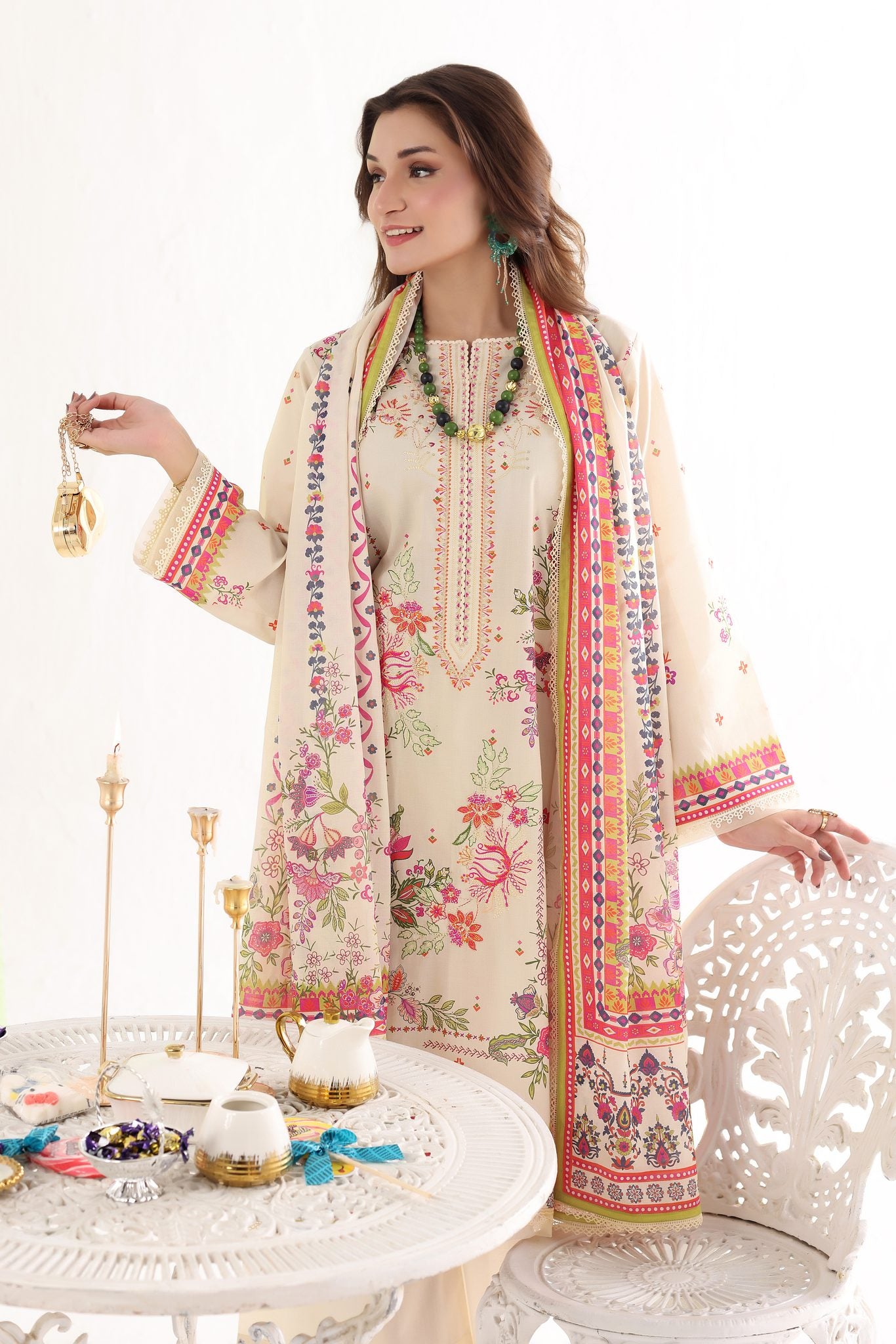 BAHAR - Embroidered Lawn 3 Piece