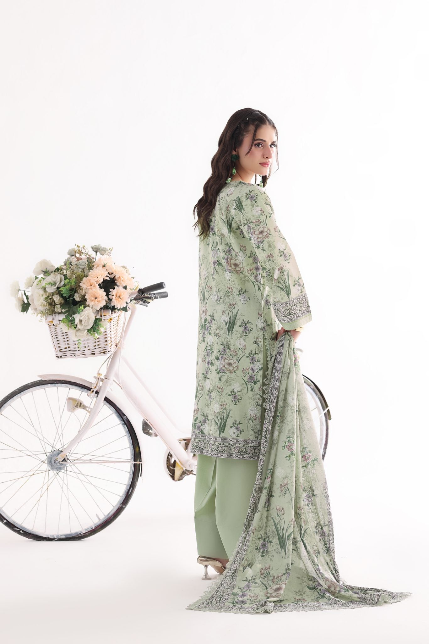 Siyara Mint, Embroidered Lawn 3 Piece