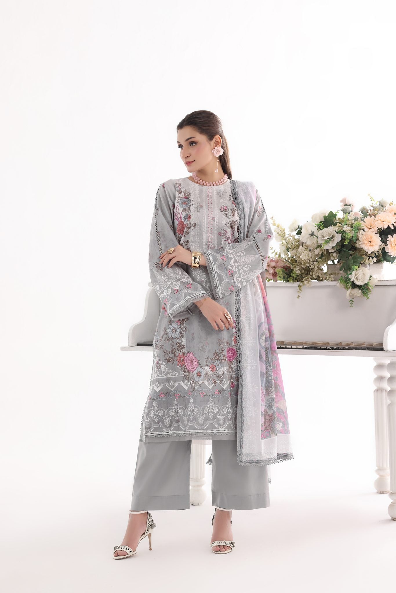 BAHAR - Embroidered Lawn 3 Piece