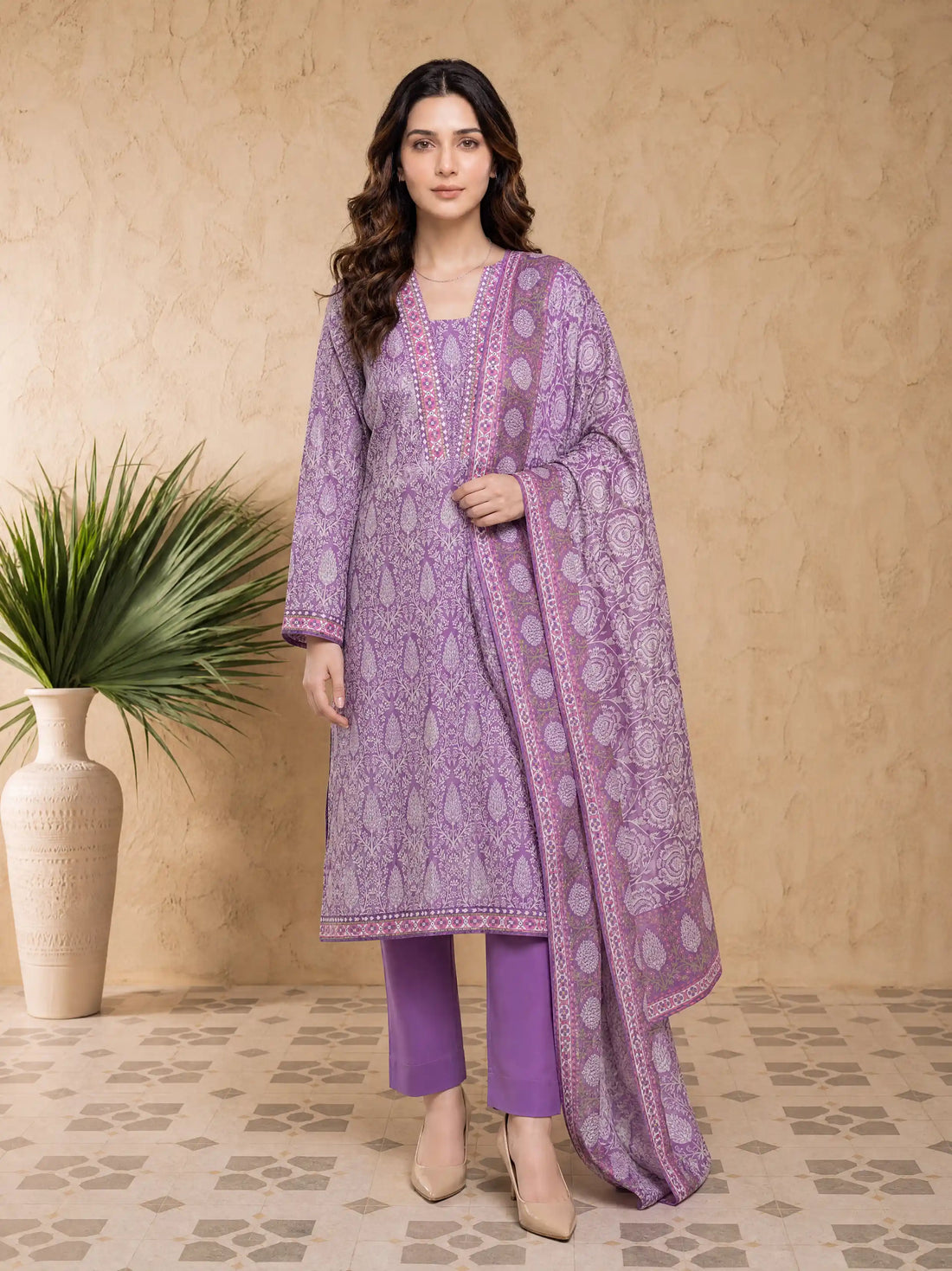 Every Day Lilac Bloom Printed Lawn Collection – 3 Piece