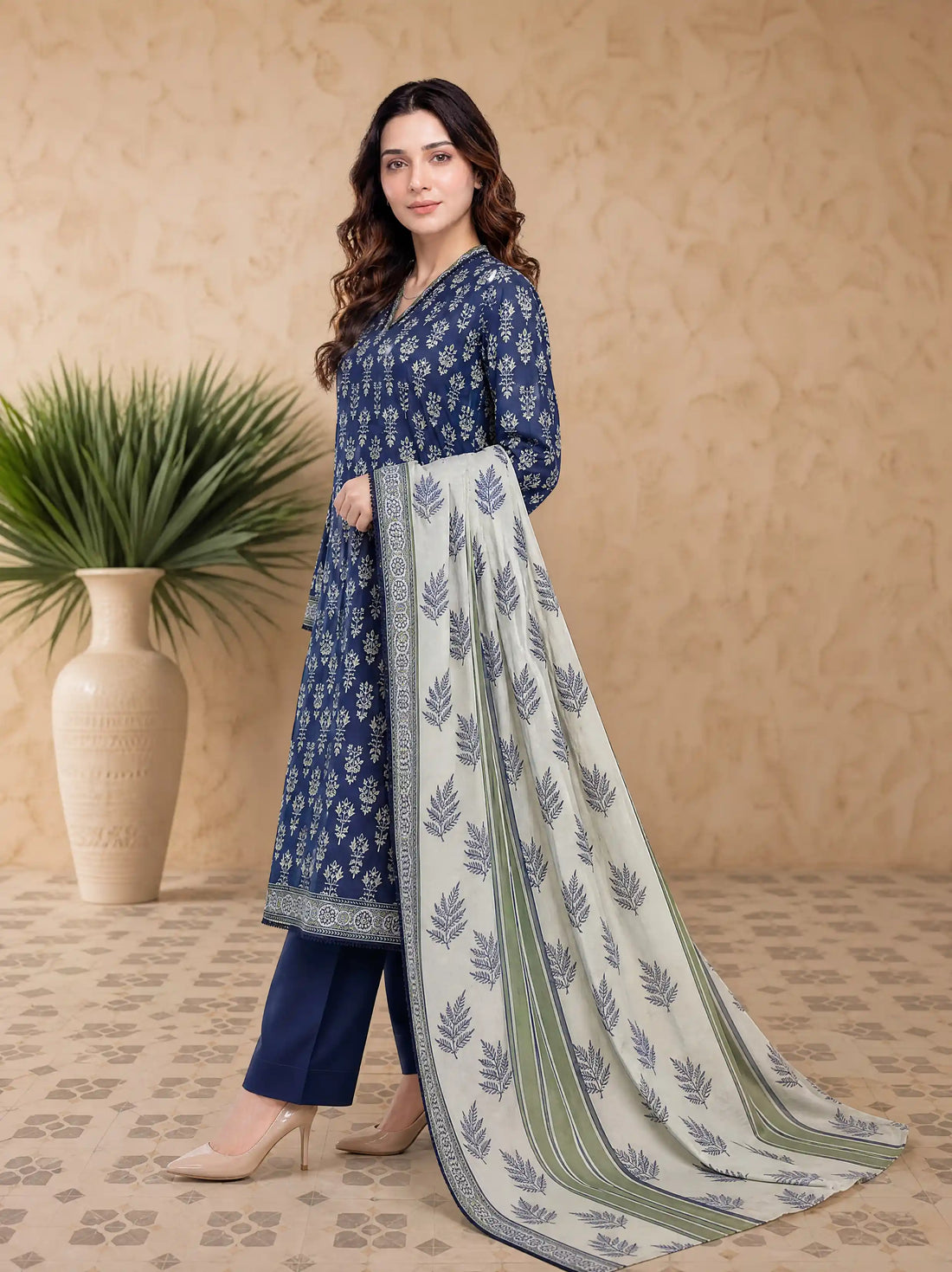 Every Day Indigo Sprig Printed Lawn Collection – 3 Piece