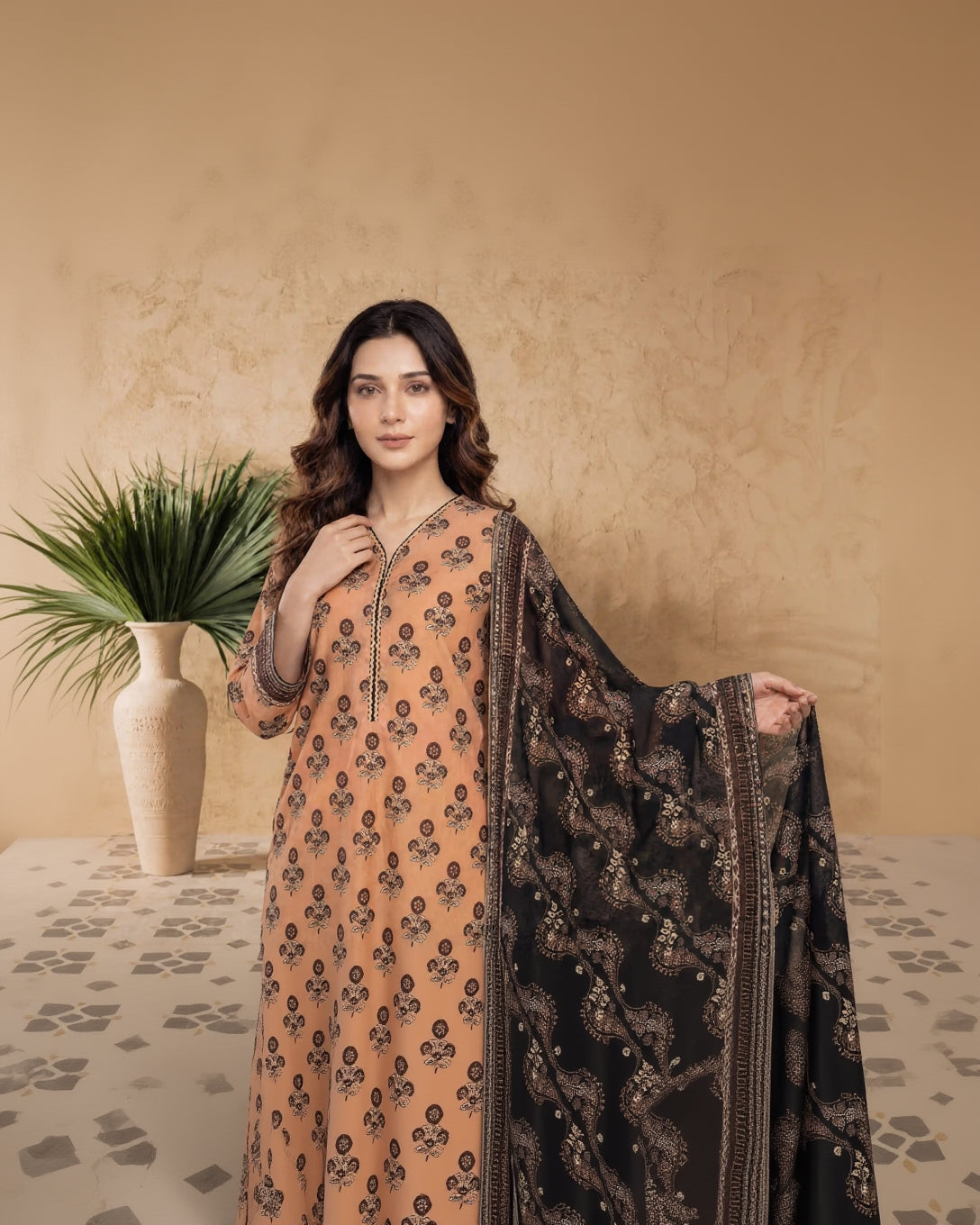 Every Day Terracotta Printed Lawn Collection – 3 Piece