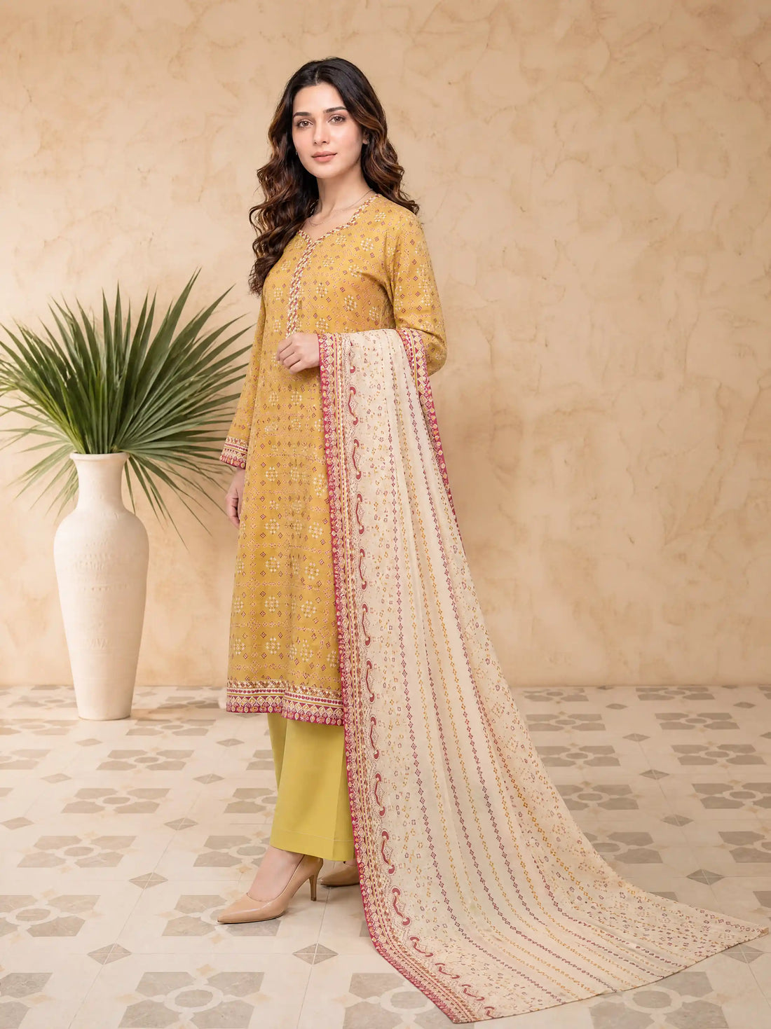 Every Day Amber Printed Lawn Collection – 3 Piece