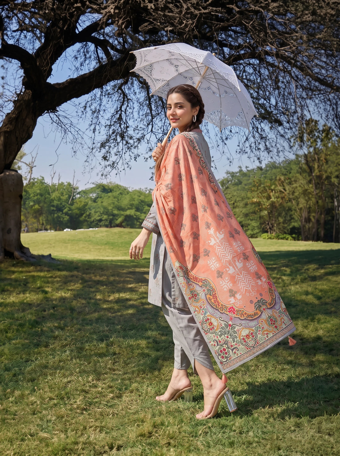 Luxe Dove, Stitched Khaddar 3 Piece