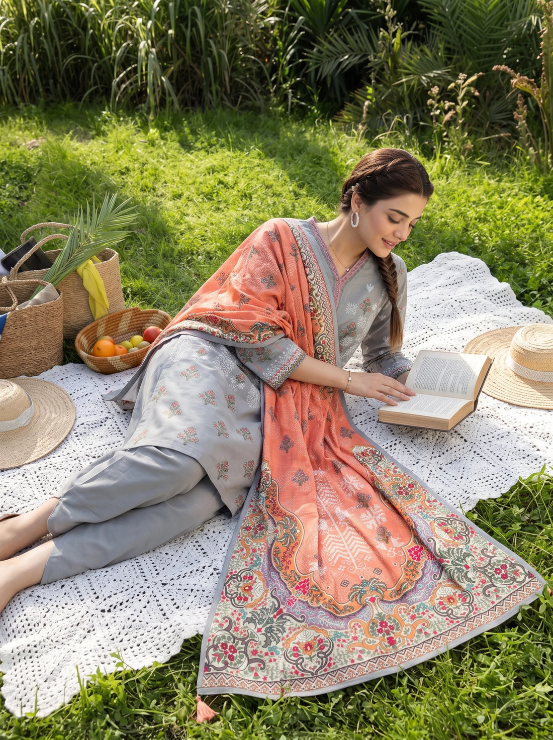 Luxe Dove, Stitched Khaddar 3 Piece