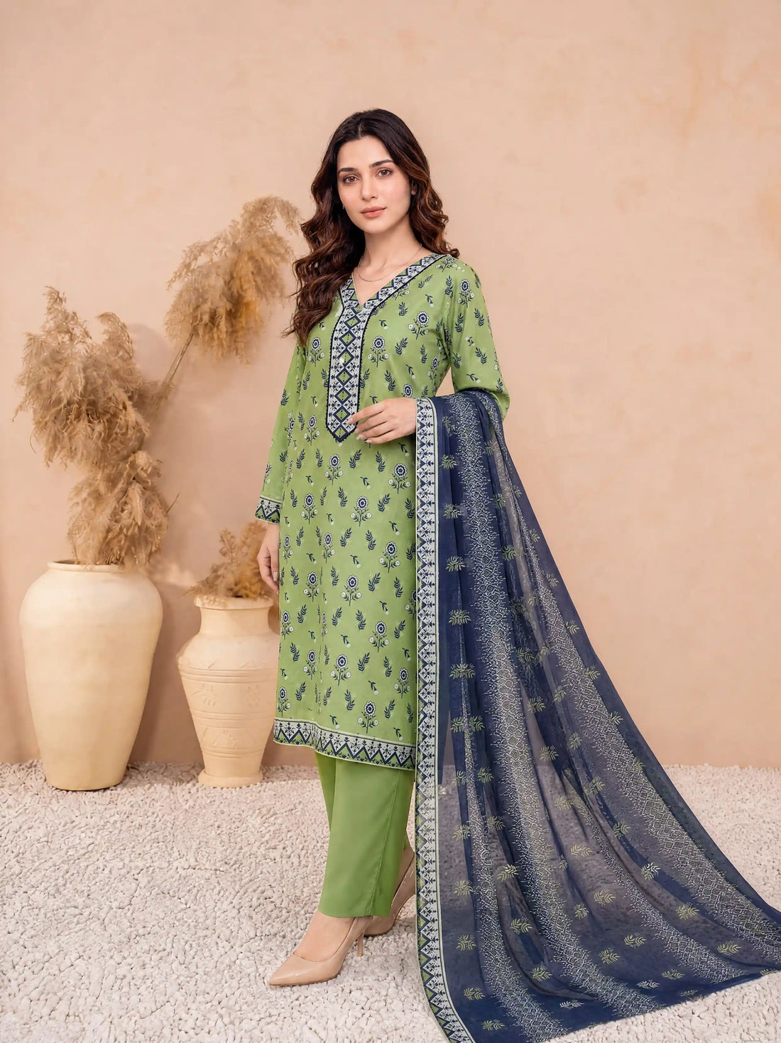 Every Day Pistachio Printed Lawn Collection – 3 Piece