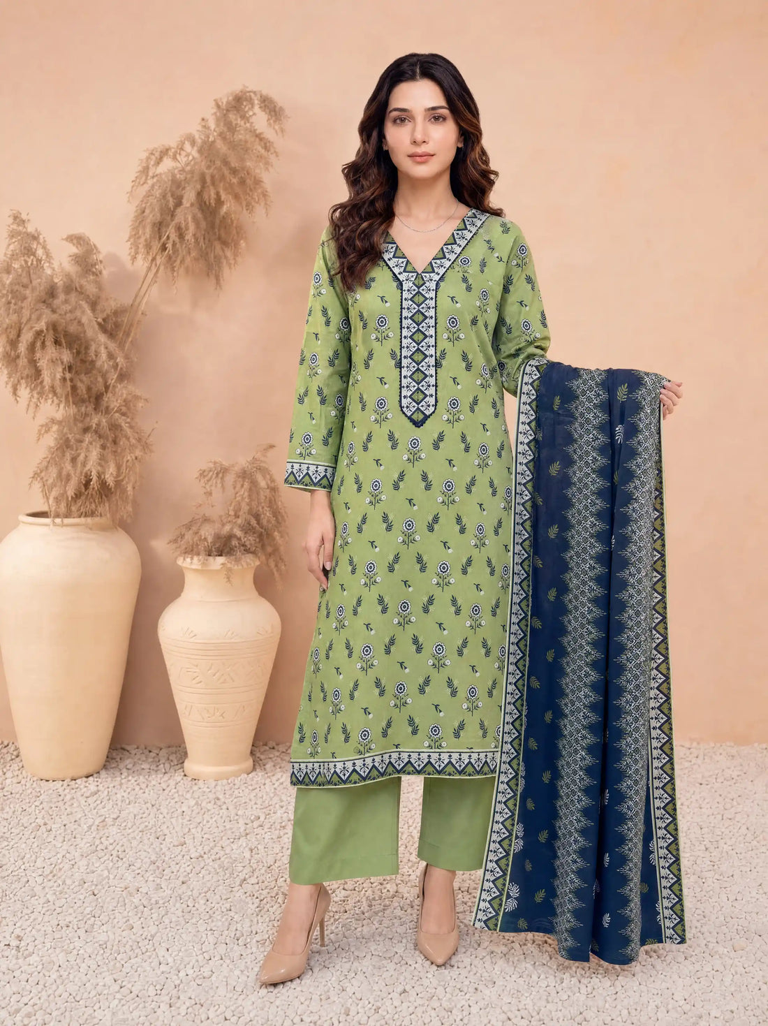 Every Day Pistachio Printed Lawn Collection – 3 Piece