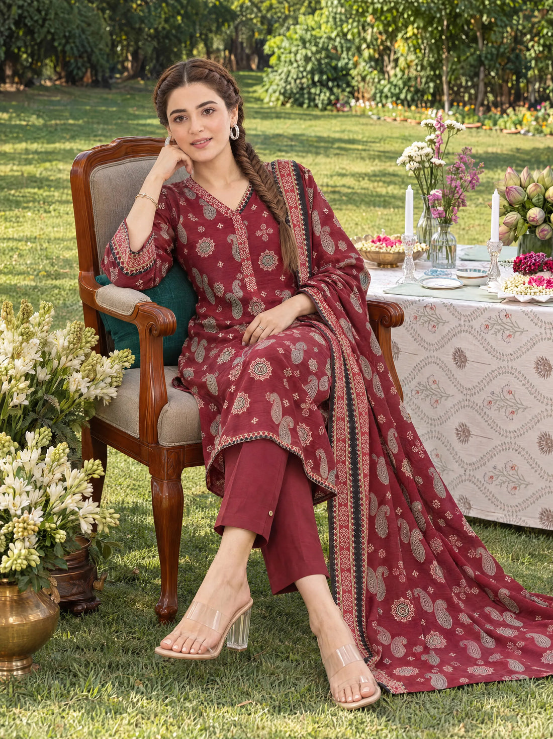 Mehrbano Ruby, Printed Khaddar 3 Piece