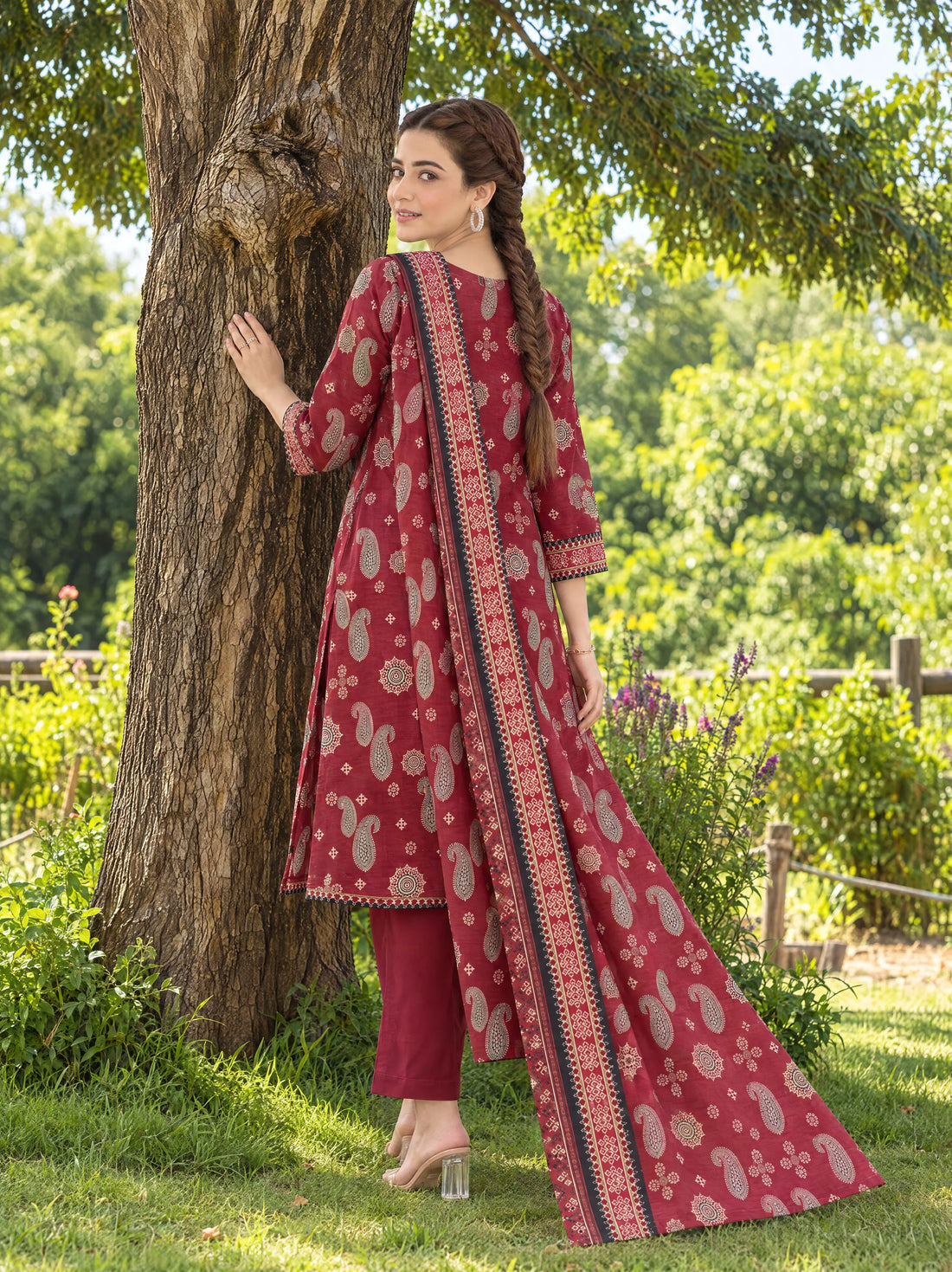 Mehrbano Ruby, Printed Khaddar 3 Piece