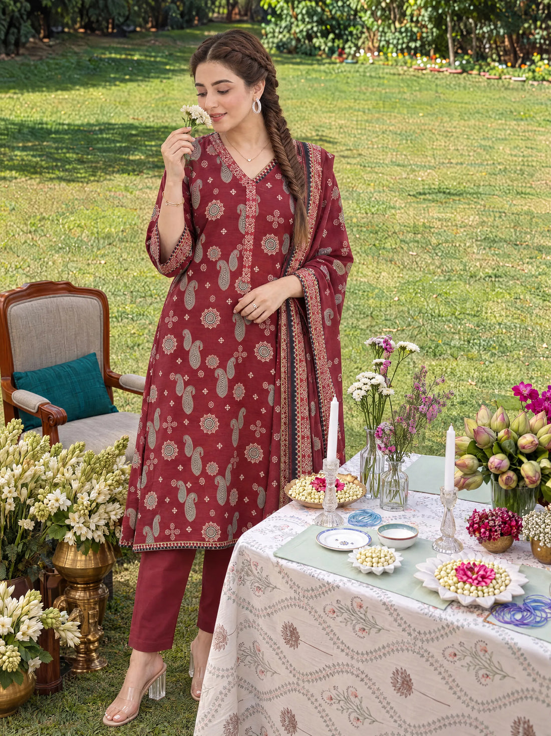 Mehrbano Ruby, Printed Khaddar 3 Piece