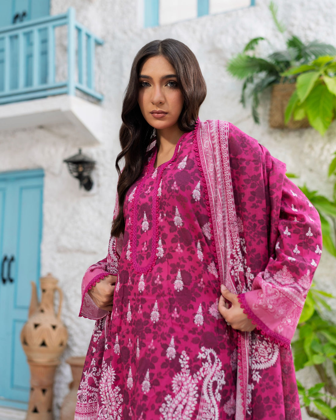 Easy Breezy Fuchsia Pink - Lawn 3 Piece