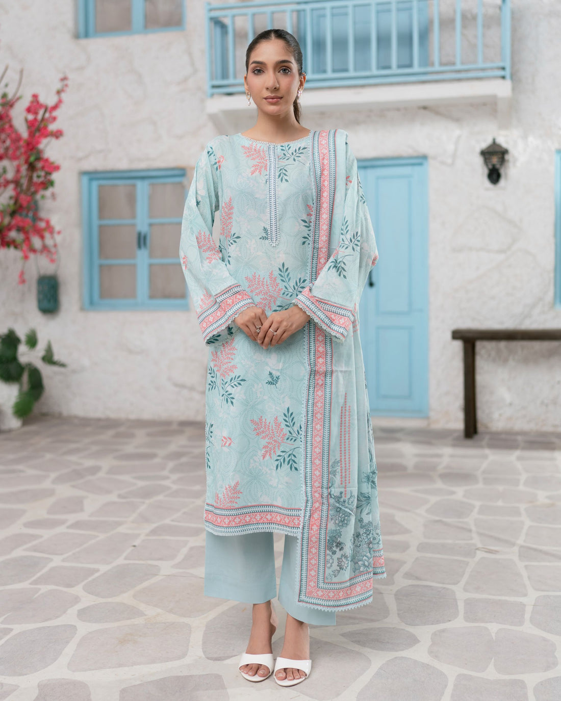 Easy Breezy Sky Blue - Lawn 3 Piece