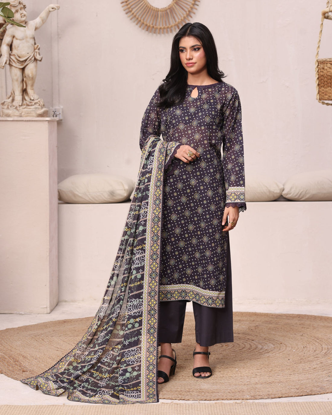 Easy Breezy Aubergine - Lawn 3 Piece