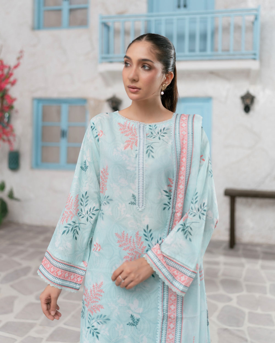 Easy Breezy Sky Blue - Lawn 3 Piece