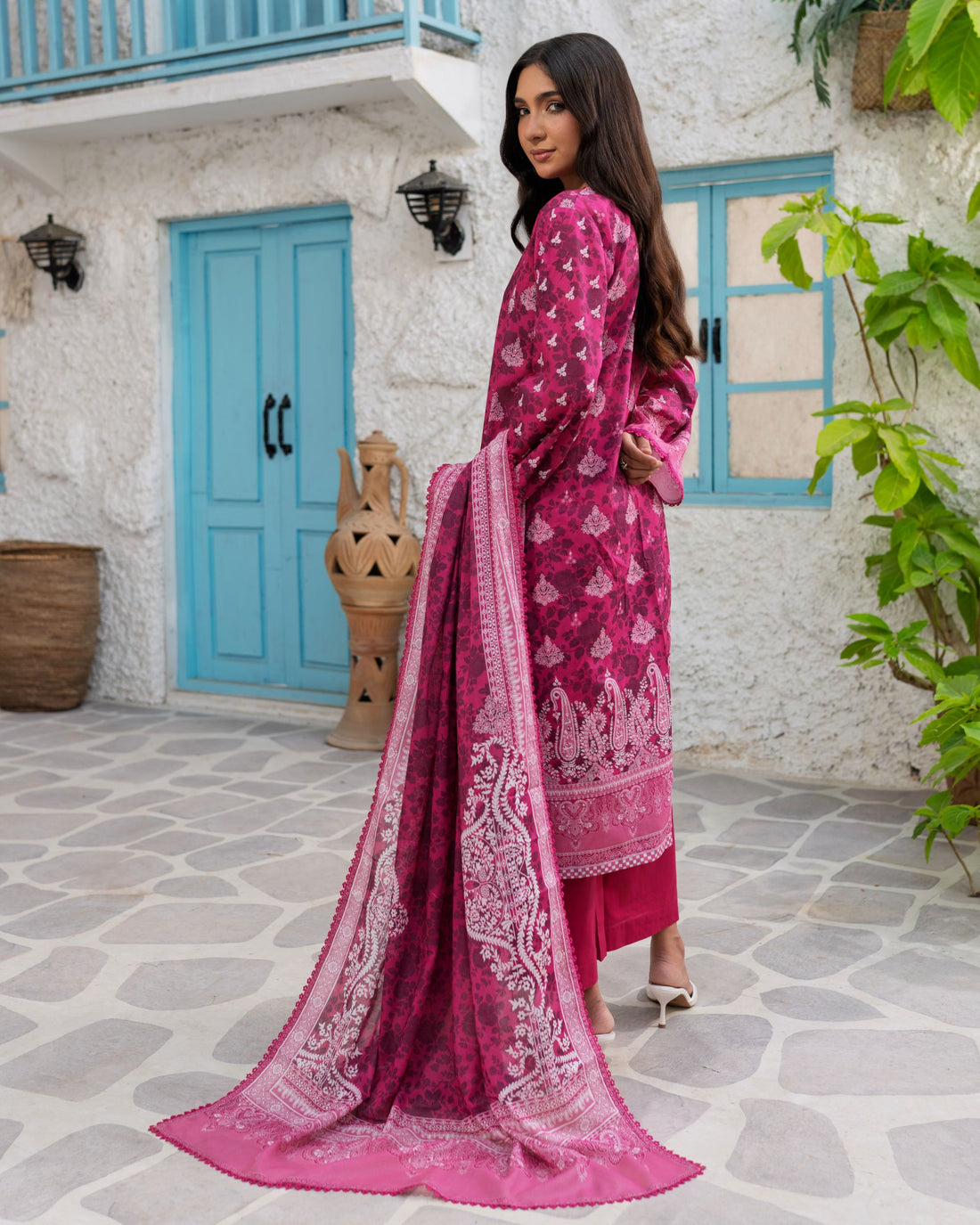 Easy Breezy Fuchsia Pink - Lawn 3 Piece