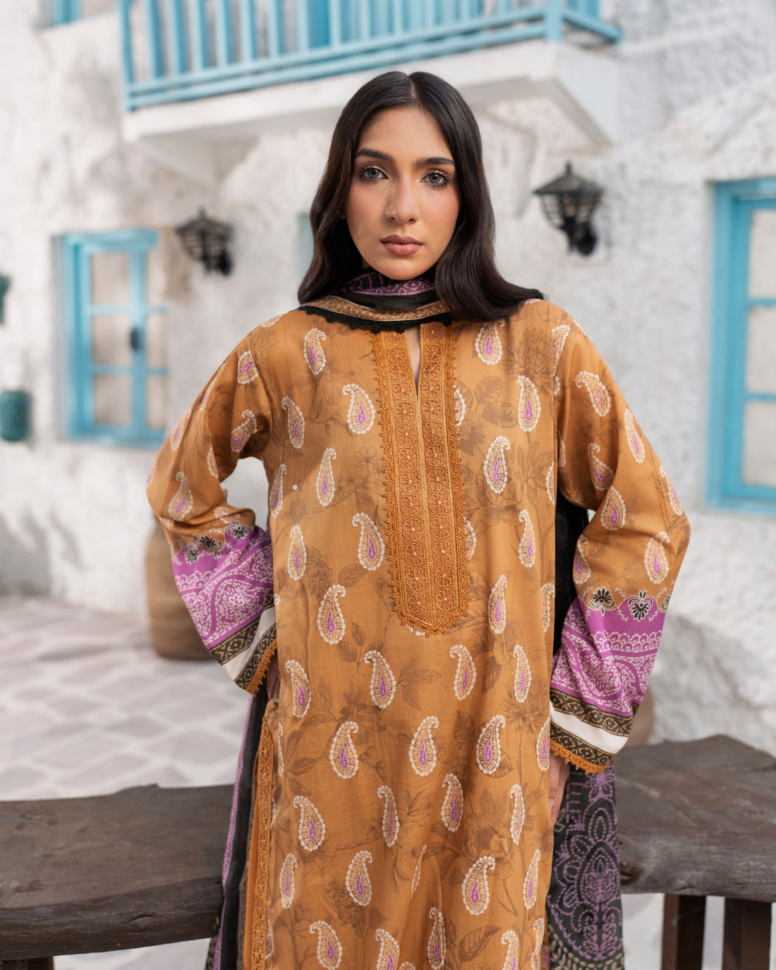 Easy Breezy Mustard - Lawn 3 Piece
