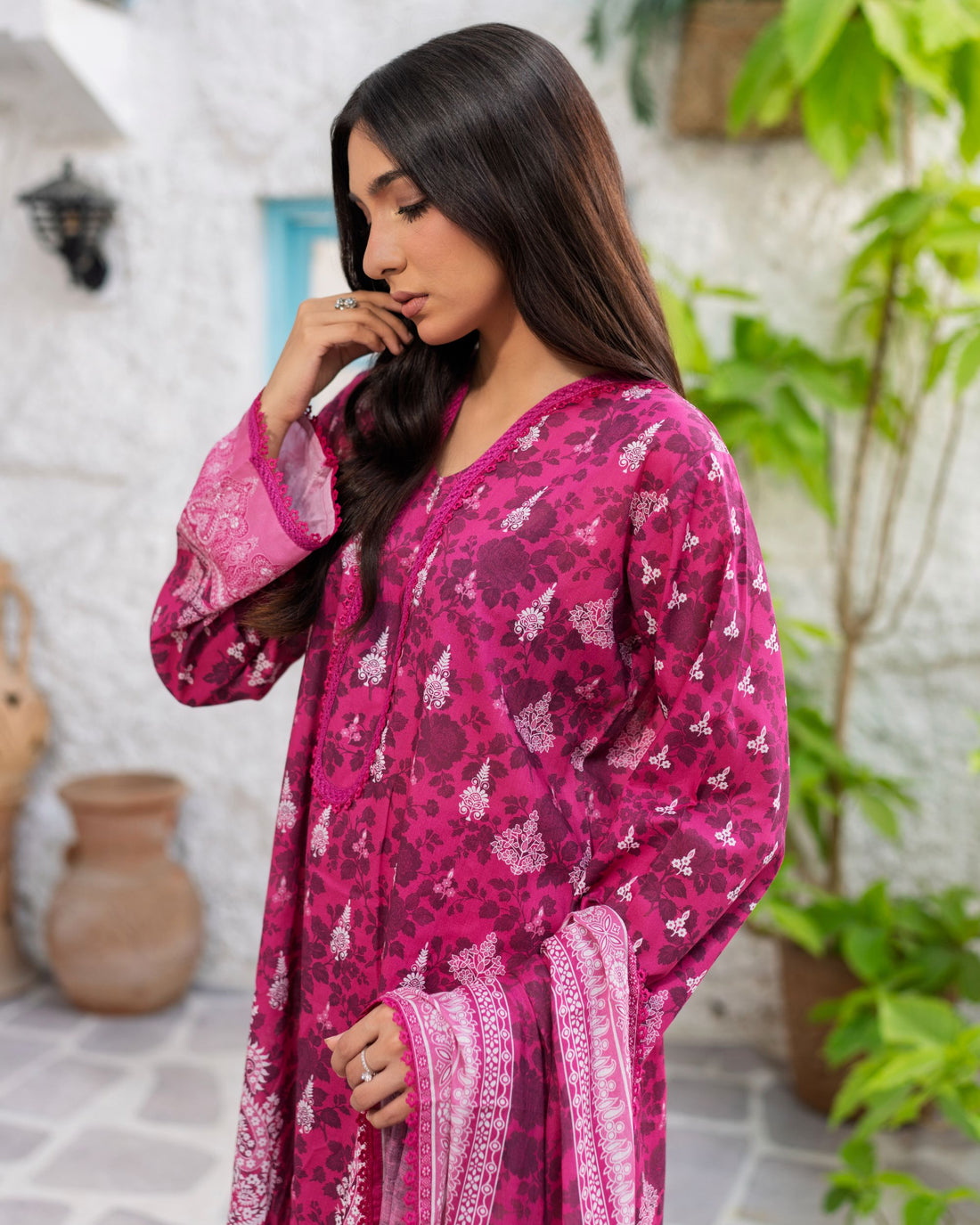 Easy Breezy Fuchsia Pink - Lawn 3 Piece