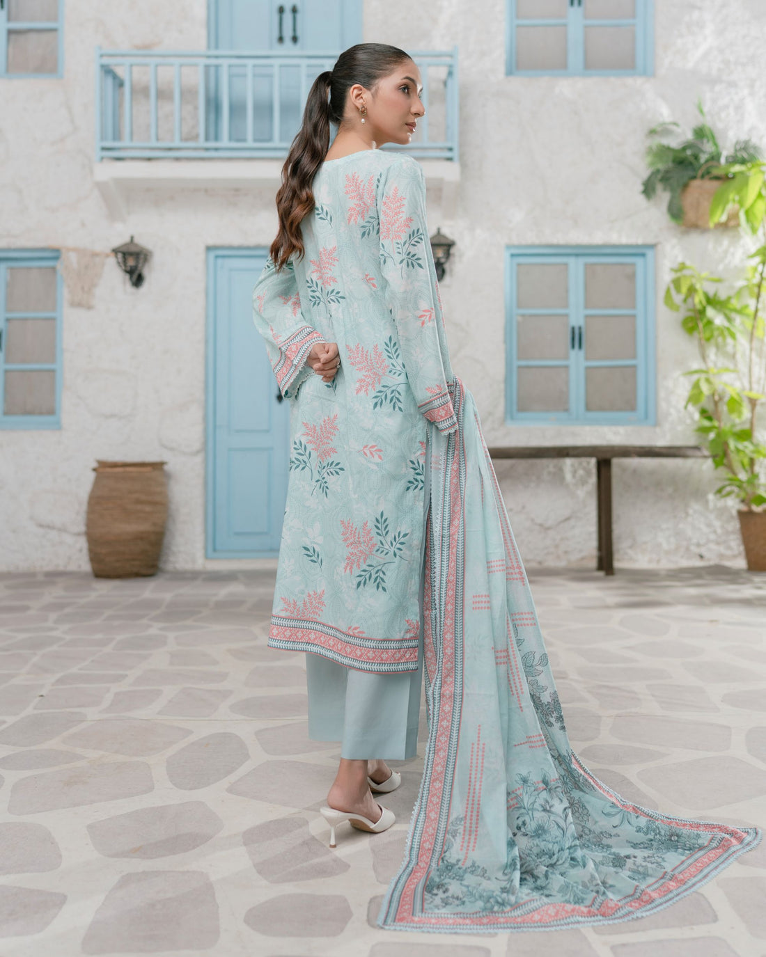 Easy Breezy Sky Blue - Lawn 3 Piece