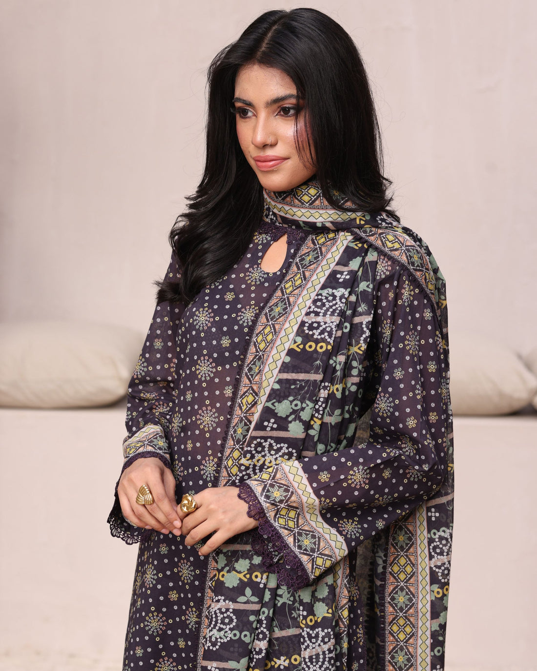 Easy Breezy Aubergine - Lawn 3 Piece