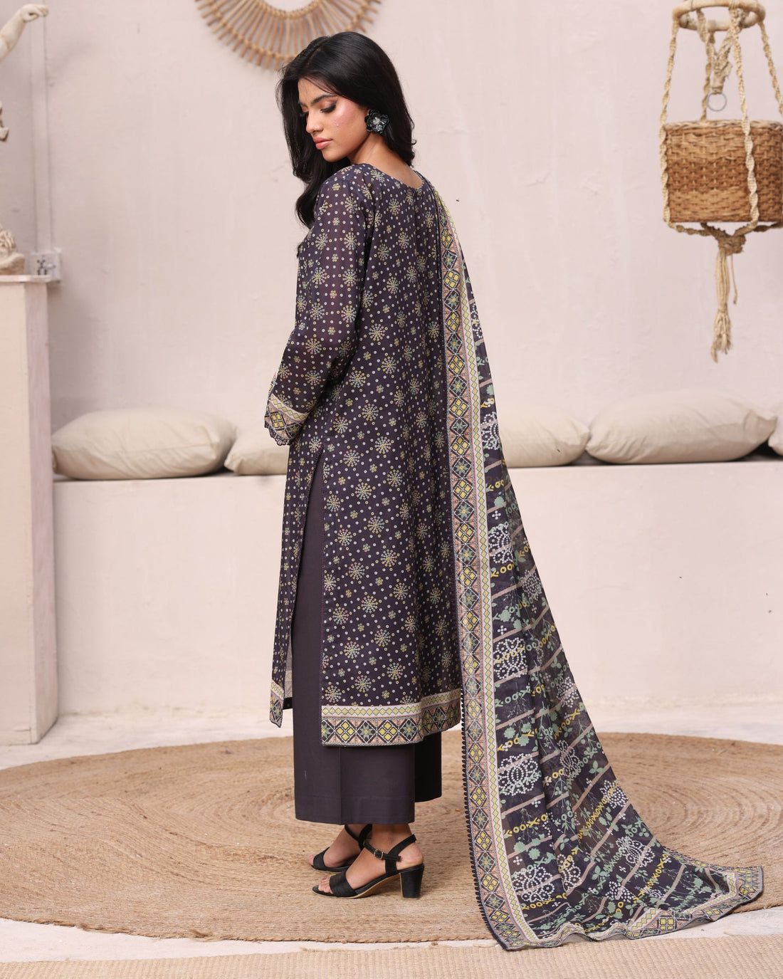 Easy Breezy Aubergine - Lawn 3 Piece